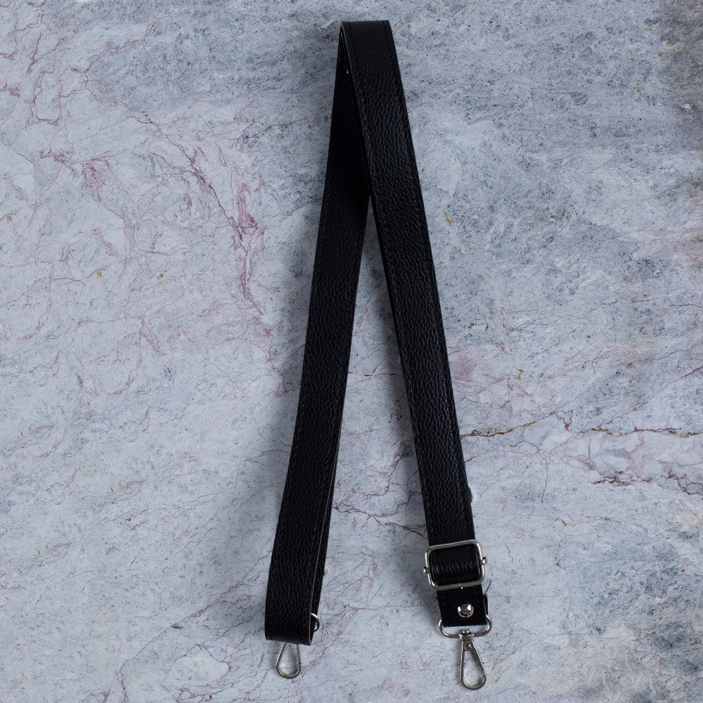 Loren Deri Çanta Sapı Siyah